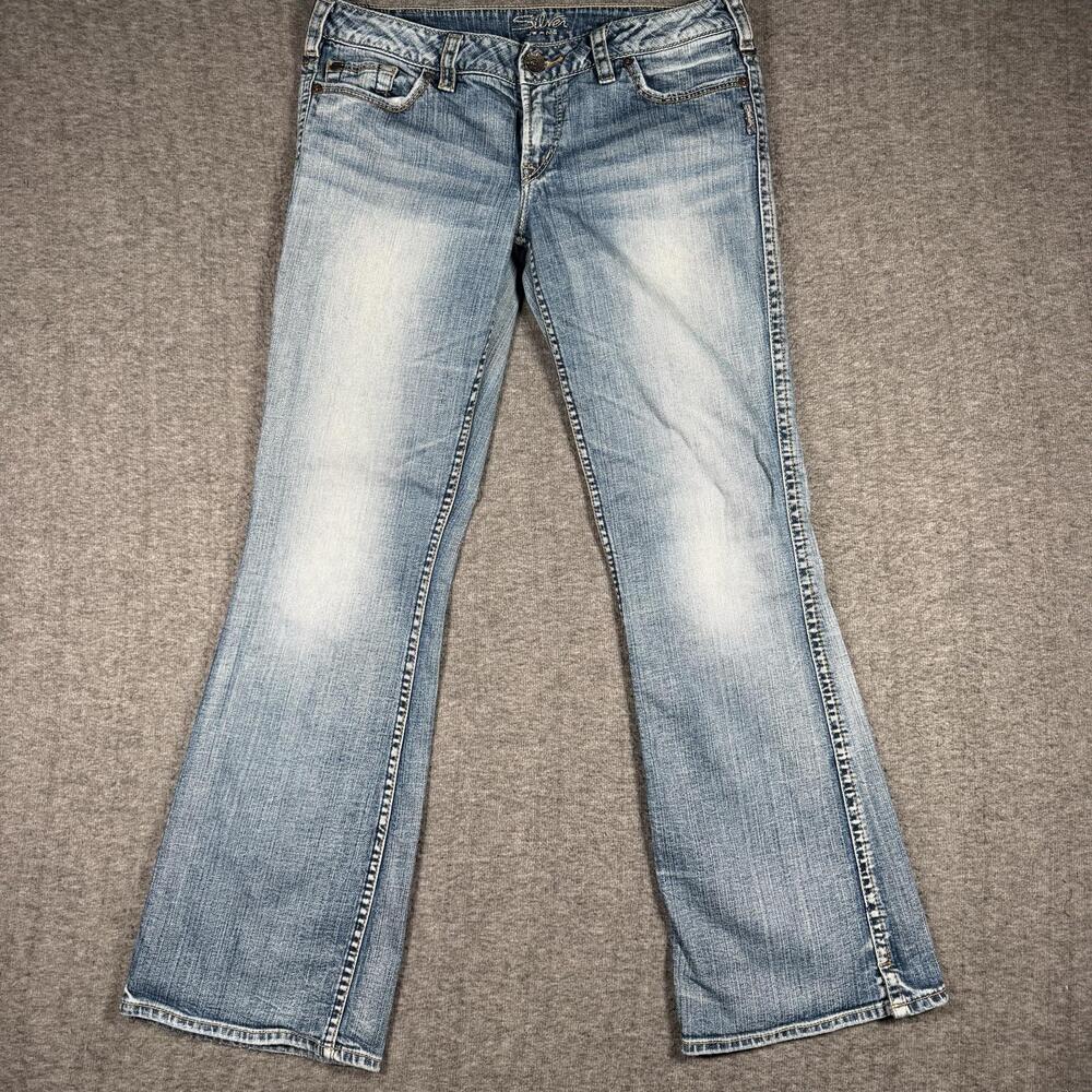 Silver Jeans Co Womens 27 Bootcut Jeans Light Wash Low Rise Y2K Flare 2000s BOHO